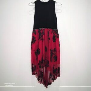 Speechless Sleeveless Velvet Sequined Tull Hi-Lo Formal Maxi Dress NWT 16 Girl